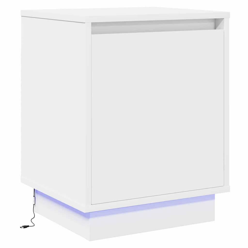 Natskab 2 pcs Hvid 39 x 34,5 x 50 cm Konstrueret træ