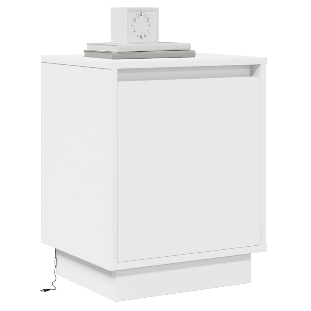 Natskab 2 pcs Hvid 39 x 34,5 x 50 cm Konstrueret træ