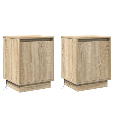 Natskab 2 pcs Sonoma eg 39 x 34,5 x 50 cm Konstrueret træ