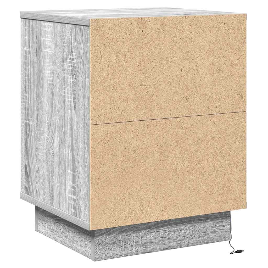 Natskab 2 pcs Grå 39 x 34,5 x 50 cm Konstrueret træ