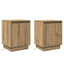 Natskab 2 pcs Artisan Egetræ 39 x 34,5 x 50 cm Konstrueret træ