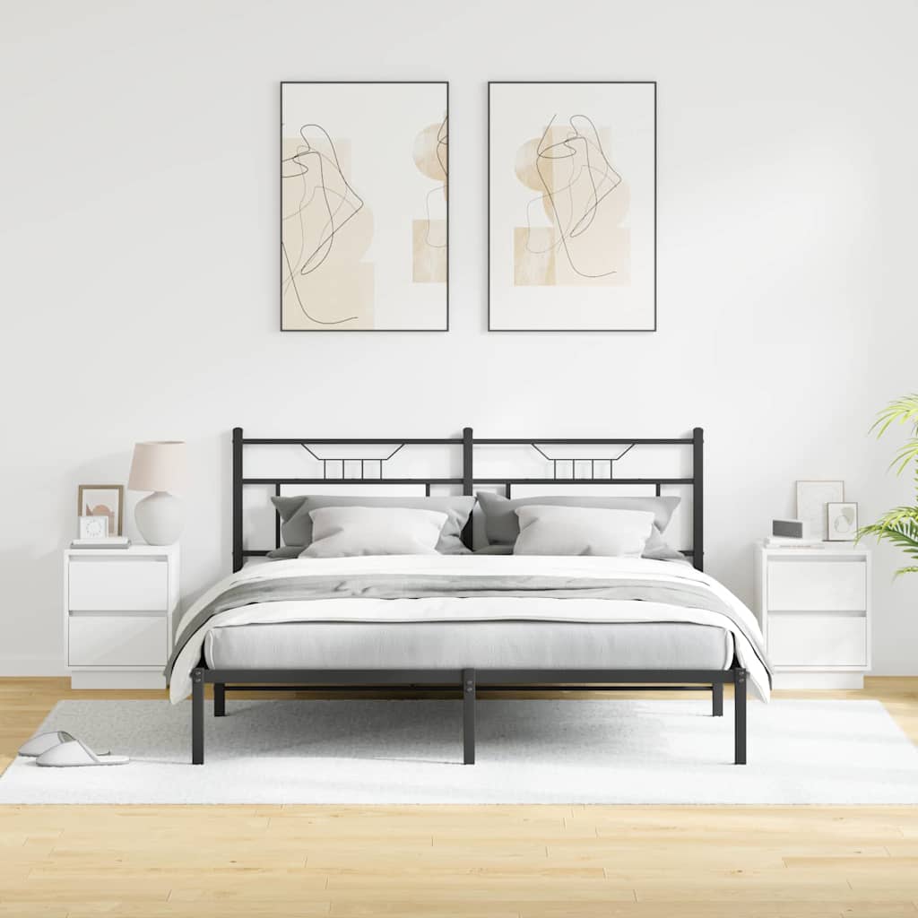 Natskab med skuffe 2 pcs Hvid 39 x 34,5 x 50 cm Konstrueret træ