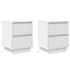 Natskab med skuffe 2 pcs Hvid 39 x 34,5 x 50 cm Konstrueret træ