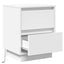 Natskab med skuffe 2 pcs Hvid 39 x 34,5 x 50 cm Konstrueret træ