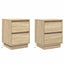 Natskab 2 pcs Sonoma eg 39 x 34,5 x 50 cm Konstrueret træ