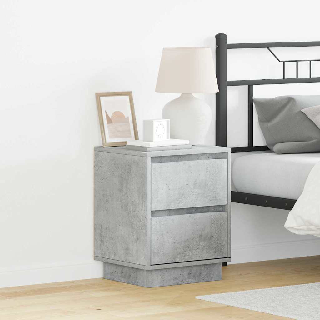 Natskab 2 pcs Beton Grå 39 x 34,5 x 50 cm Konstrueret træ