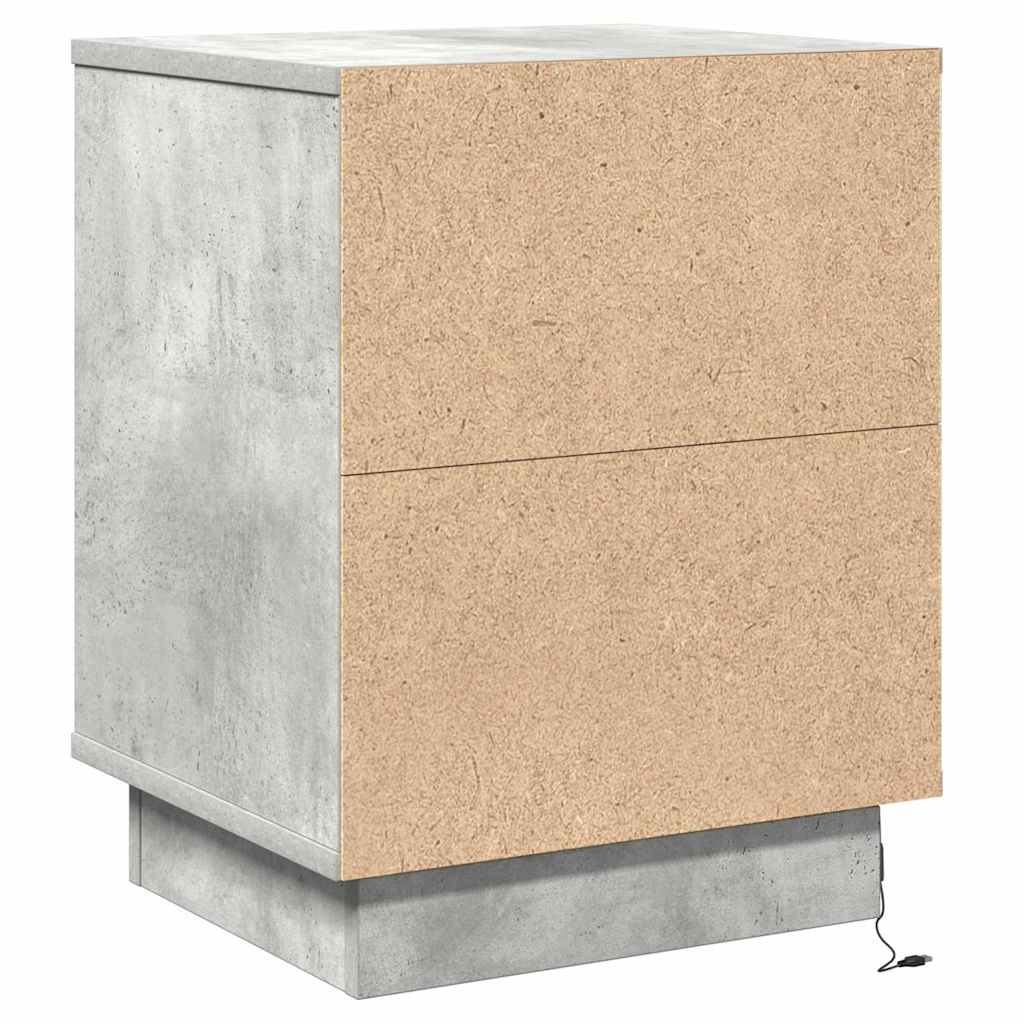 Natskab 2 pcs Beton Grå 39 x 34,5 x 50 cm Konstrueret træ