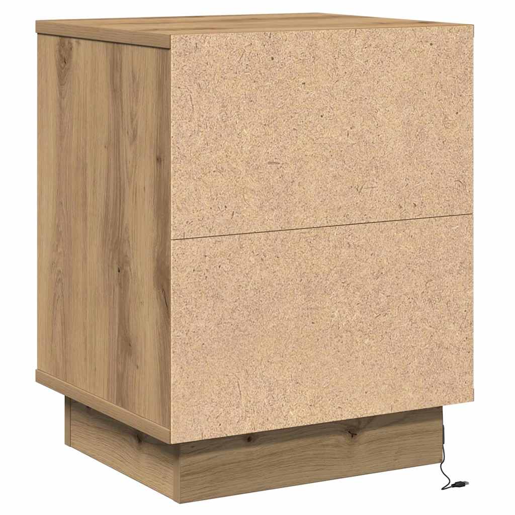 Natskab 2 pcs Artisan Egetræ 39 x 34,5 x 50 cm Konstrueret træ