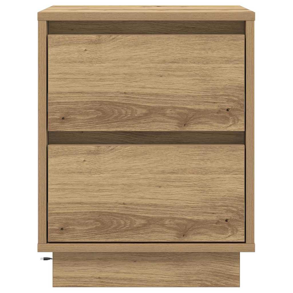 Natskab 2 pcs Artisan Egetræ 39 x 34,5 x 50 cm Konstrueret træ