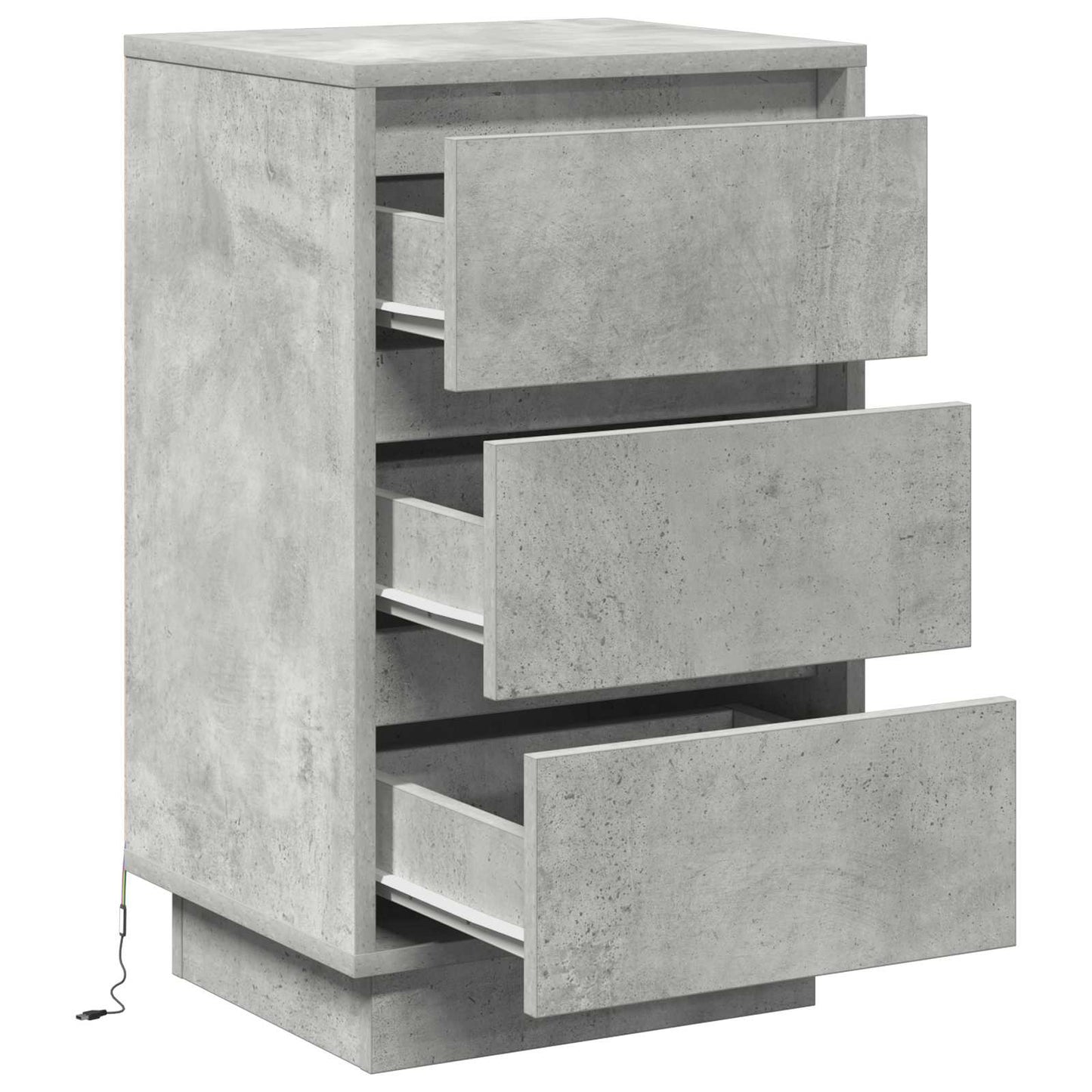 Natskab med skuffe Beton Grå 39 x 34,5 x 65 cm Konstrueret træ