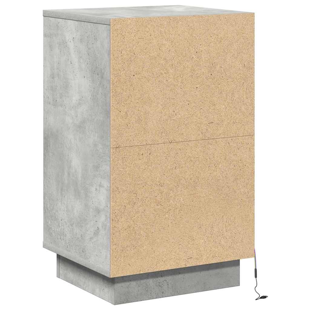 Natskab med skuffe Beton Grå 39 x 34,5 x 65 cm Konstrueret træ