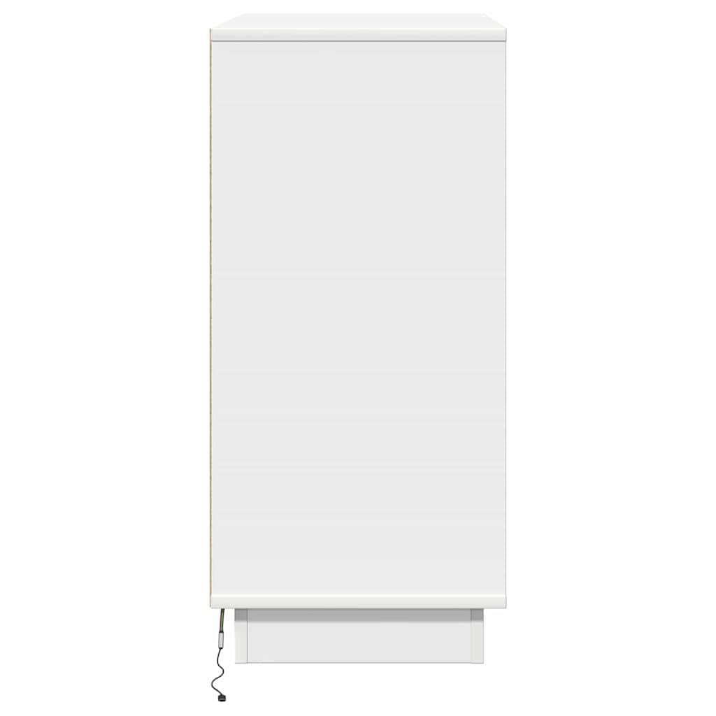 Natskab med skuffe Hvid 71 x 34,5 x 75 cm Konstrueret træ