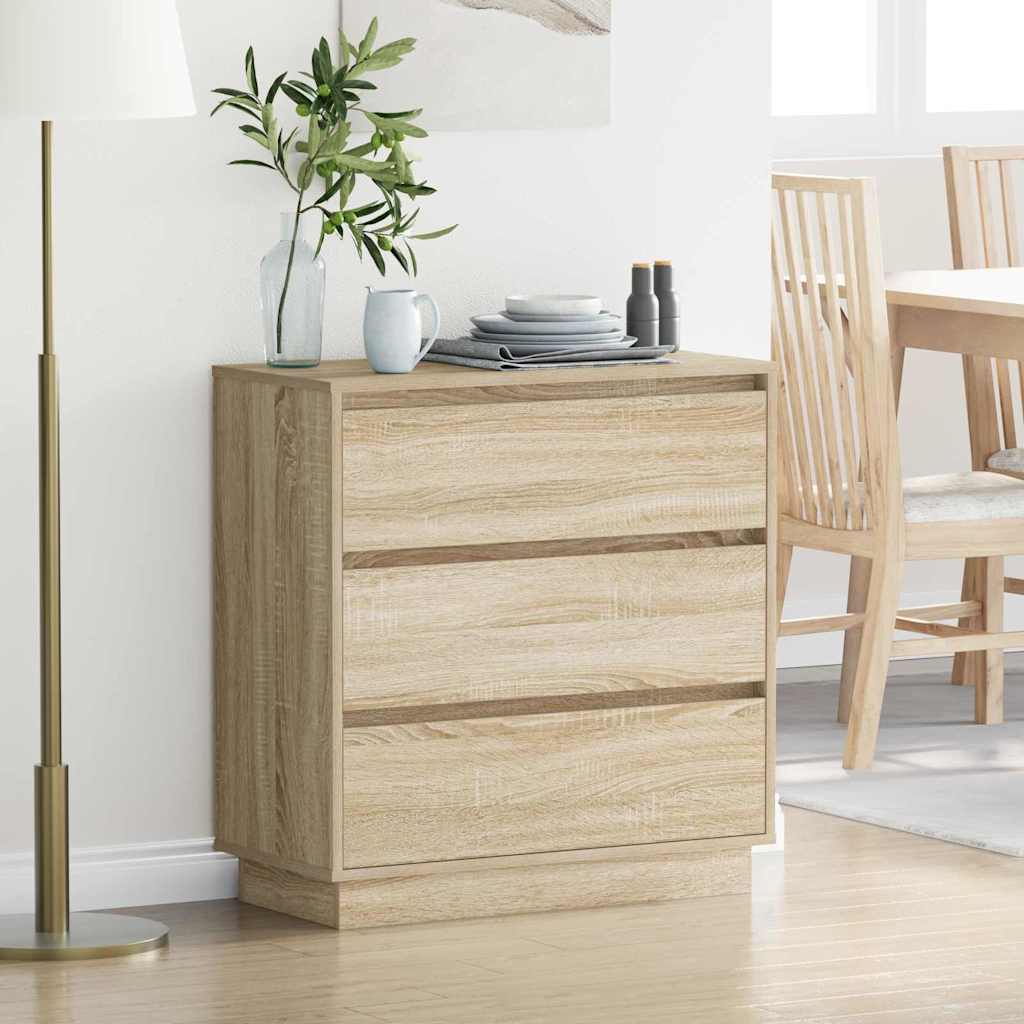 Natskab med skuffe Sonoma eg 71 x 34,5 x 75 cm Konstrueret træ billede