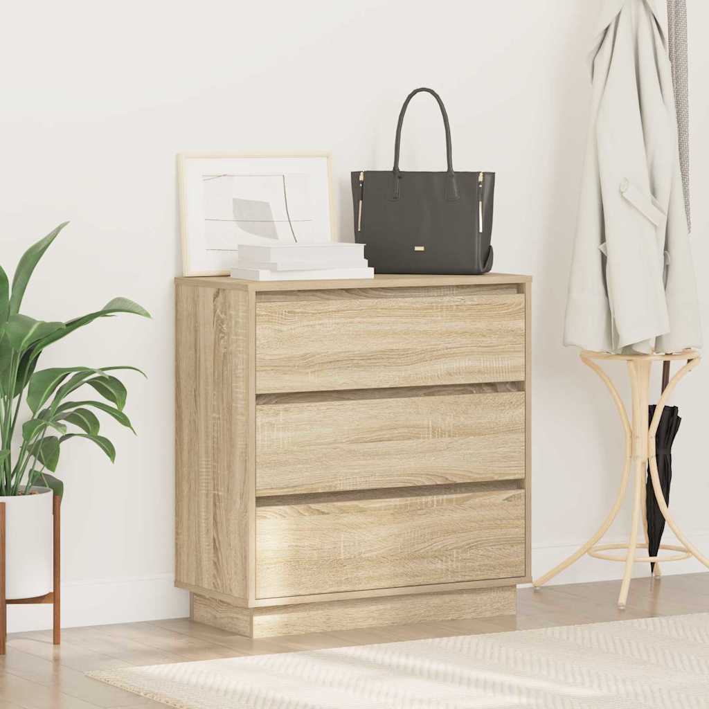 Natskab med skuffe Sonoma eg 71 x 34,5 x 75 cm Konstrueret træ