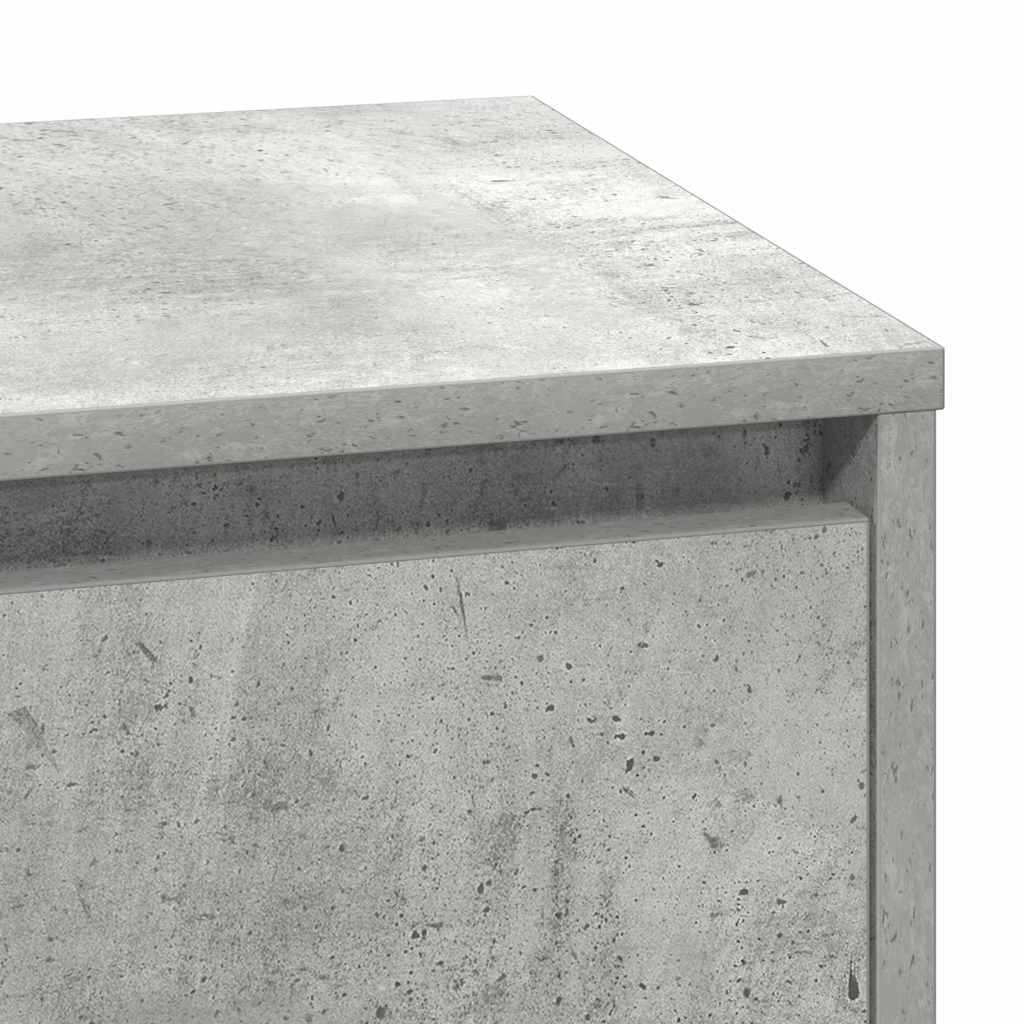 Natskab med skuffe Beton Grå 71 x 34,5 x 75 cm Konstrueret træ