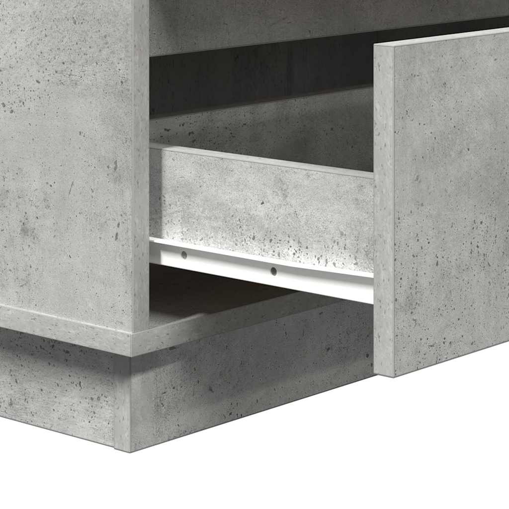 Natskab med skuffe Beton Grå 71 x 34,5 x 75 cm Konstrueret træ