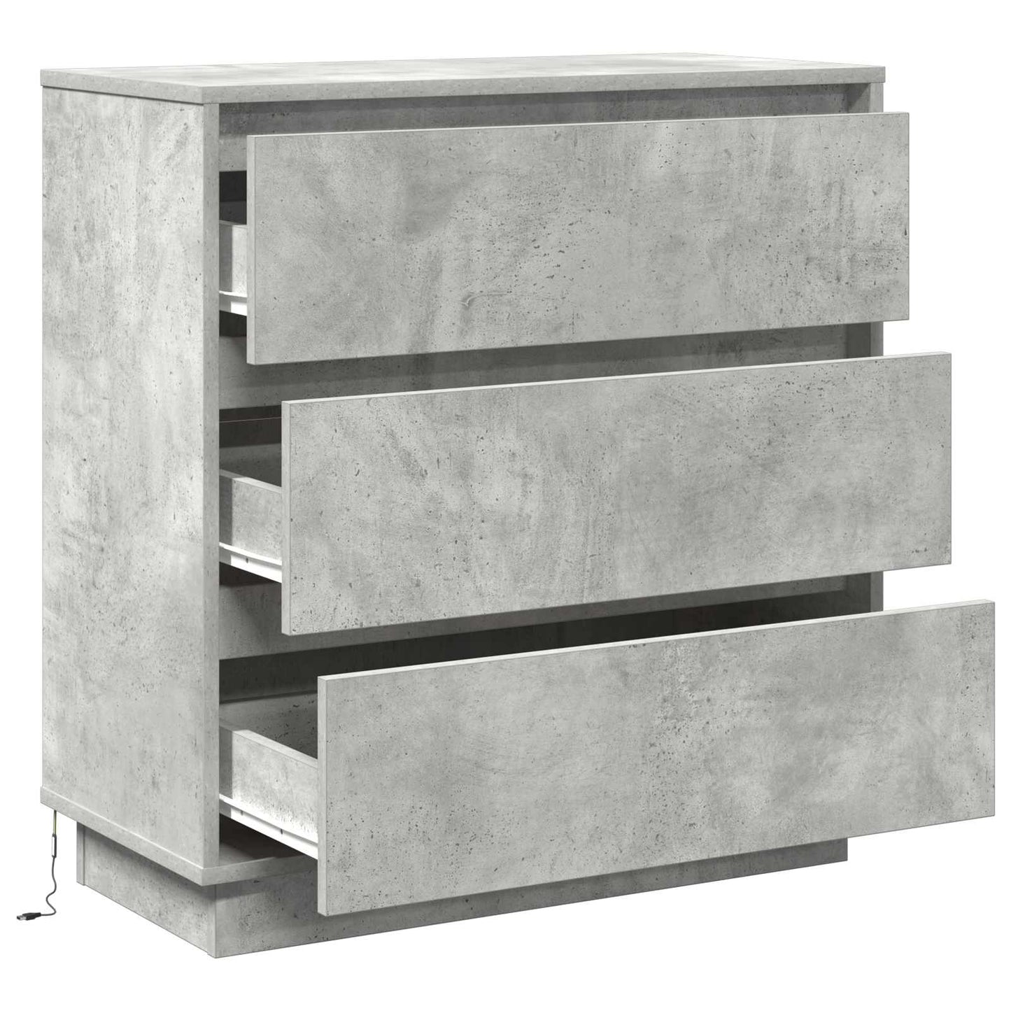 Natskab med skuffe Beton Grå 71 x 34,5 x 75 cm Konstrueret træ