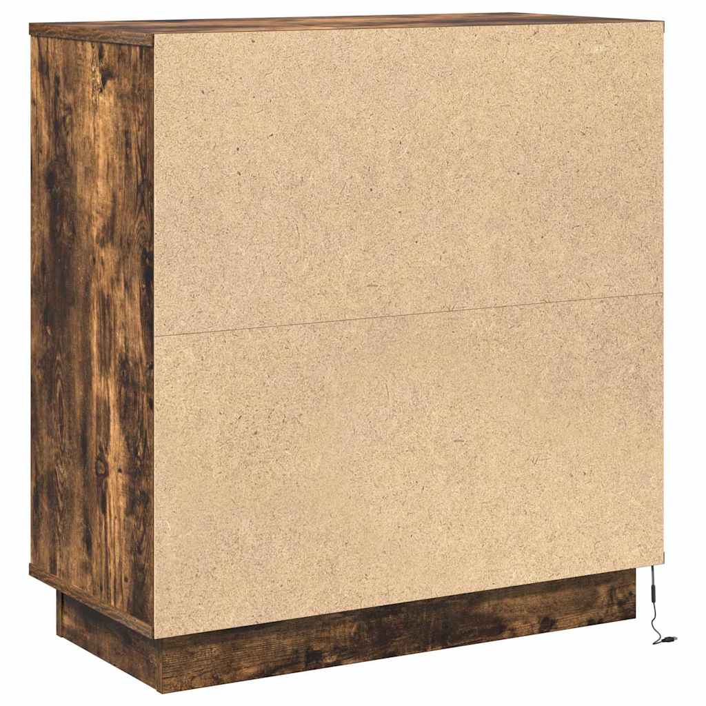 Natskab med skuffe Røget eg 71 x 34,5 x 75 cm Konstrueret træ