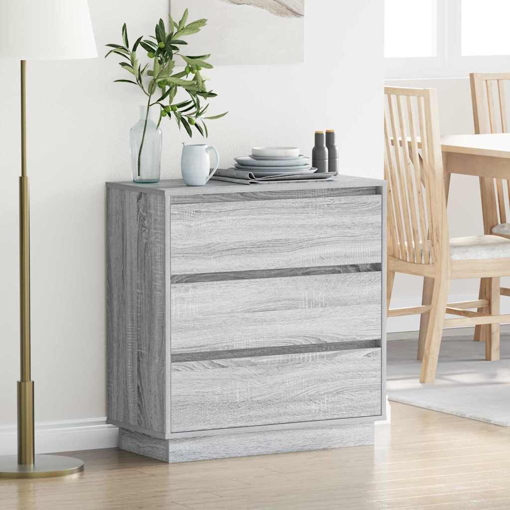 Natskab med skuffe Grå 71 x 34,5 x 75 cm Konstrueret træ