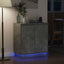 LED Sideboard Betongrå 71 x 34,5 x 75 cm Konstrueret træ