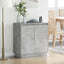 LED Sideboard Betongrå 71 x 34,5 x 75 cm Konstrueret træ