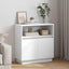 LED Sideboard Hvid 71 x 34,5 x 75 cm Konstrueret træ