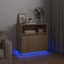 LED Sideboard Sonoma eg 71 x 34,5 x 75 cm Konstrueret træ