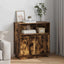 LED Sideboard Røget eg 71 x 34,5 x 75 cm Konstrueret træ