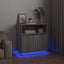 LED Sideboard Grå Sonoma 71 x 34,5 x 75 cm Konstrueret træ