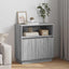 LED Sideboard Grå Sonoma 71 x 34,5 x 75 cm Konstrueret træ