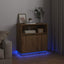 LED Sideboard Artisan Egetræ 71 x 34,5 x 75 cm Konstrueret træ