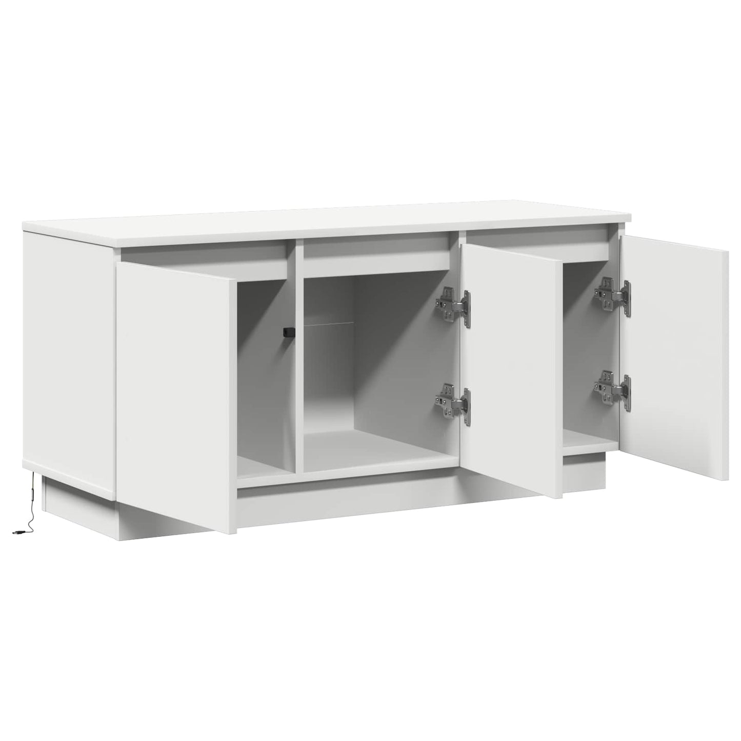 TV-skab Hvid 100 x 38 x 49 cm Konstrueret træ
