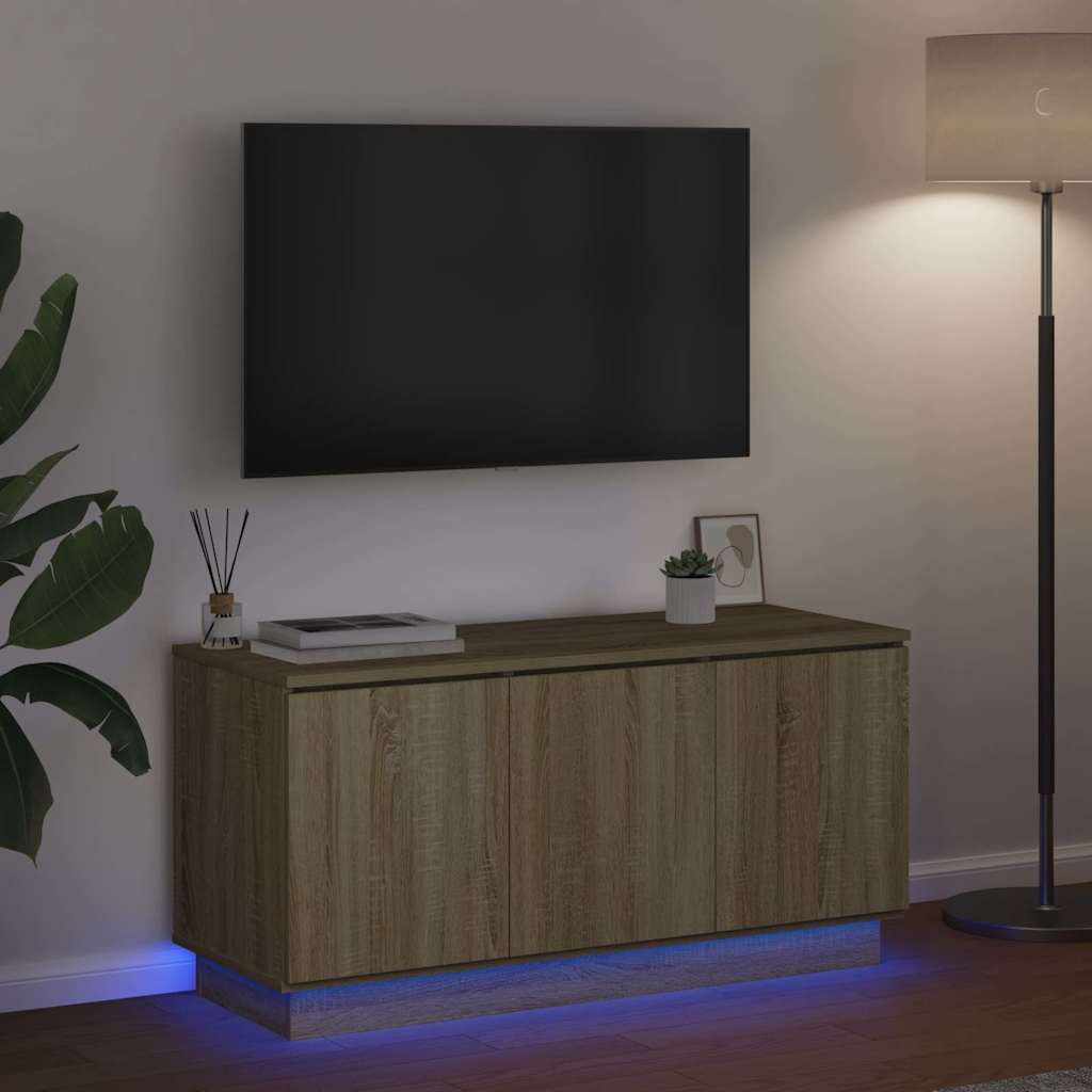 TV-skab Sonoma eg 100 x 38 x 49 cm Konstrueret træ