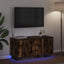 TV-skab Røget eg 100 x 38 x 49 cm Konstrueret træ