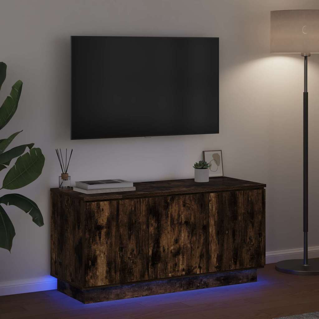 TV-skab Røget eg 100 x 38 x 49 cm Konstrueret træ