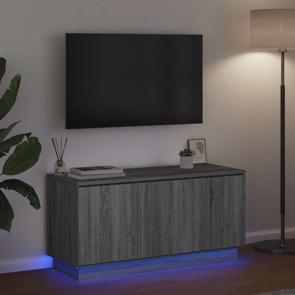 TV-skab Grå Sonoma 100 x 38 x 49 cm Konstrueret træ