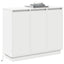 LED Sideboard Hvid 90 x 32 x 75 cm Konstrueret træ