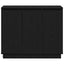 LED Sideboard Sort eg 90 x 32 x 75 cm Konstrueret træ