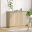 LED Sideboard Sonoma eg 90 x 32 x 75 cm Konstrueret træ