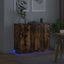LED Sideboard Røget eg 90 x 32 x 75 cm Konstrueret træ
