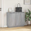 LED Sideboard Grå Sonoma 90 x 32 x 75 cm Konstrueret træ