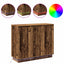 LED Sideboard Gammelt træ 90 x 32 x 75 cm Konstrueret træ