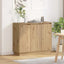 LED Sideboard Artisan Egetræ 90 x 32 x 75 cm Konstrueret træ