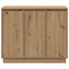 LED Sideboard Artisan Egetræ 90 x 32 x 75 cm Konstrueret træ