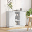 LED Sideboard Hvid 90 x 32 x 75 cm Konstrueret træ