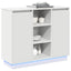LED Sideboard Hvid 90 x 32 x 75 cm Konstrueret træ
