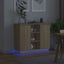 LED Sideboard Sonoma eg 90 x 32 x 75 cm Konstrueret træ