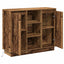 LED Sideboard Gammelt træ 90 x 32 x 75 cm Konstrueret træ