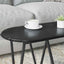 Sofabord Sort eg 80 x 40 x 40,5 cm Samlet træ og metal