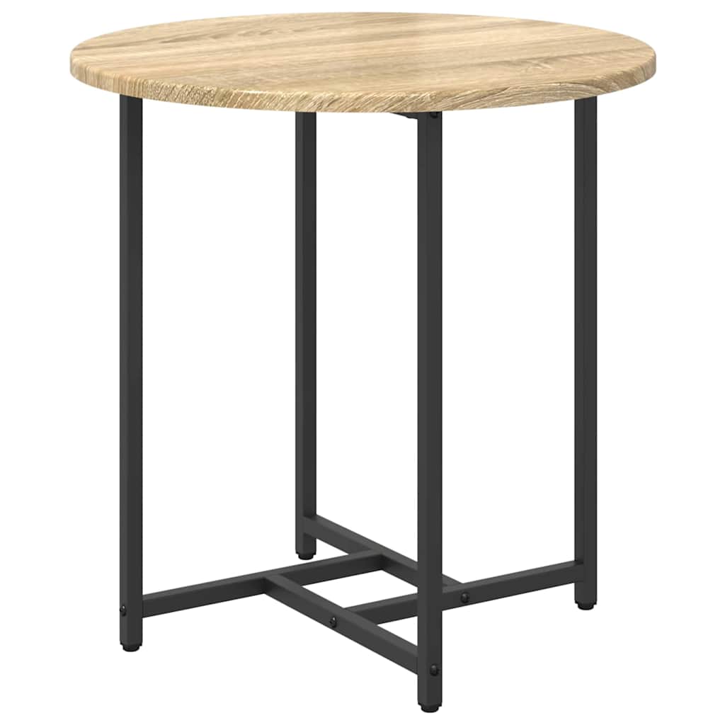 Sidebordssæt 2 pcs Sonoma Eg og Sort